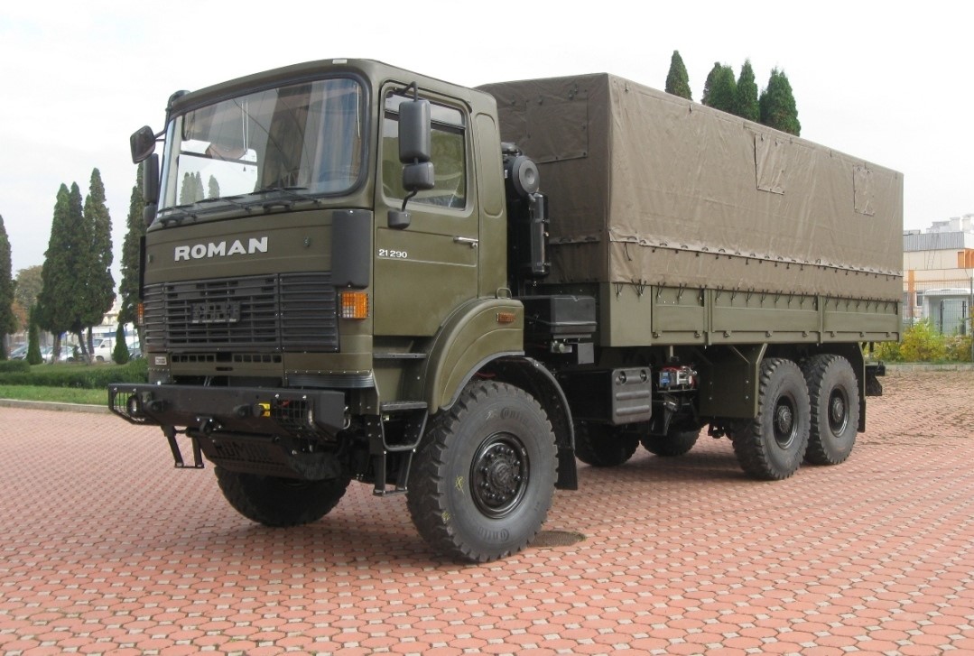 Read more about the article Zmodernizowana rumuńska ciężarówka wojskowa Roman 22 290 DFAEG 6×6