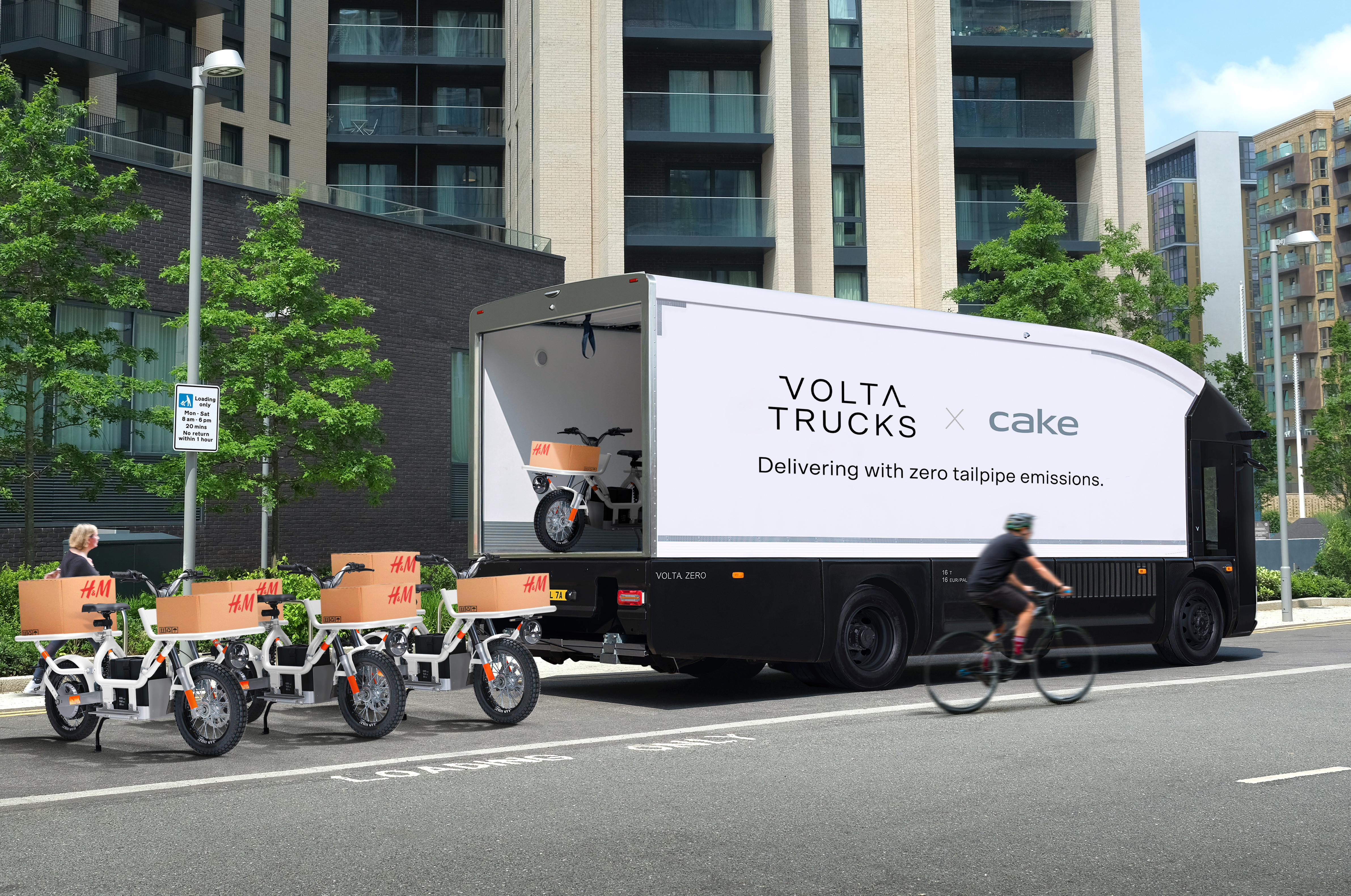 Read more about the article Volta Trucks i Cake electric motorcycles – motocykle elektryczne Cake łączą się, aby zapewnić elektryczny mobilny mikro hub do dostawy ostatniej mili