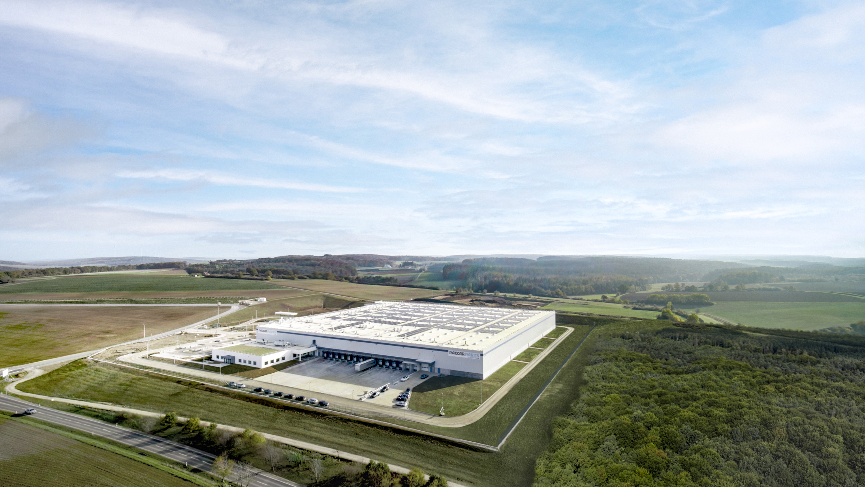 Read more about the article PACCAR Parts otwiera najnowocześniejsze centrum dystrybucyjne w Niemczech – 85 milionów EUR inwestycji w Massbach w Bawarii