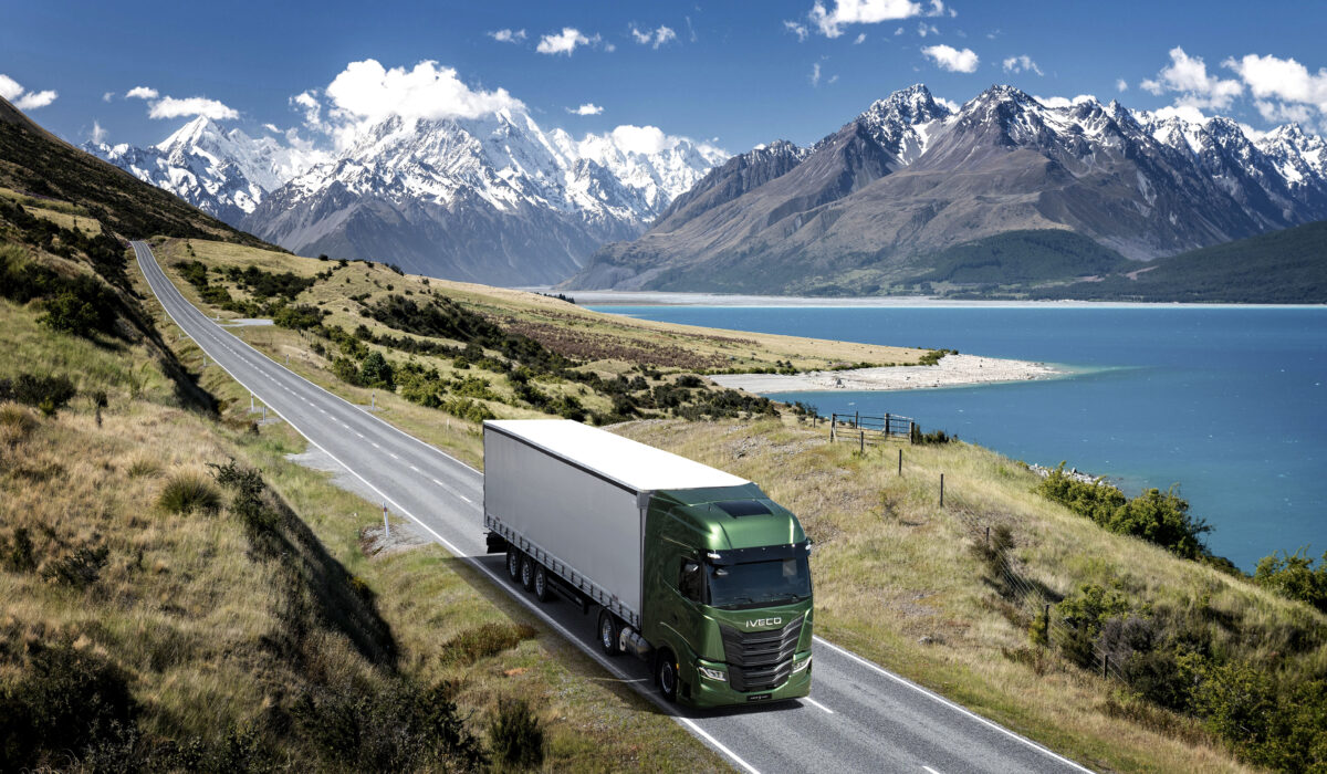 Road along Lake Pukaki, Mount Cook, Southern Alps, Canterbury, South Island, New Zealand