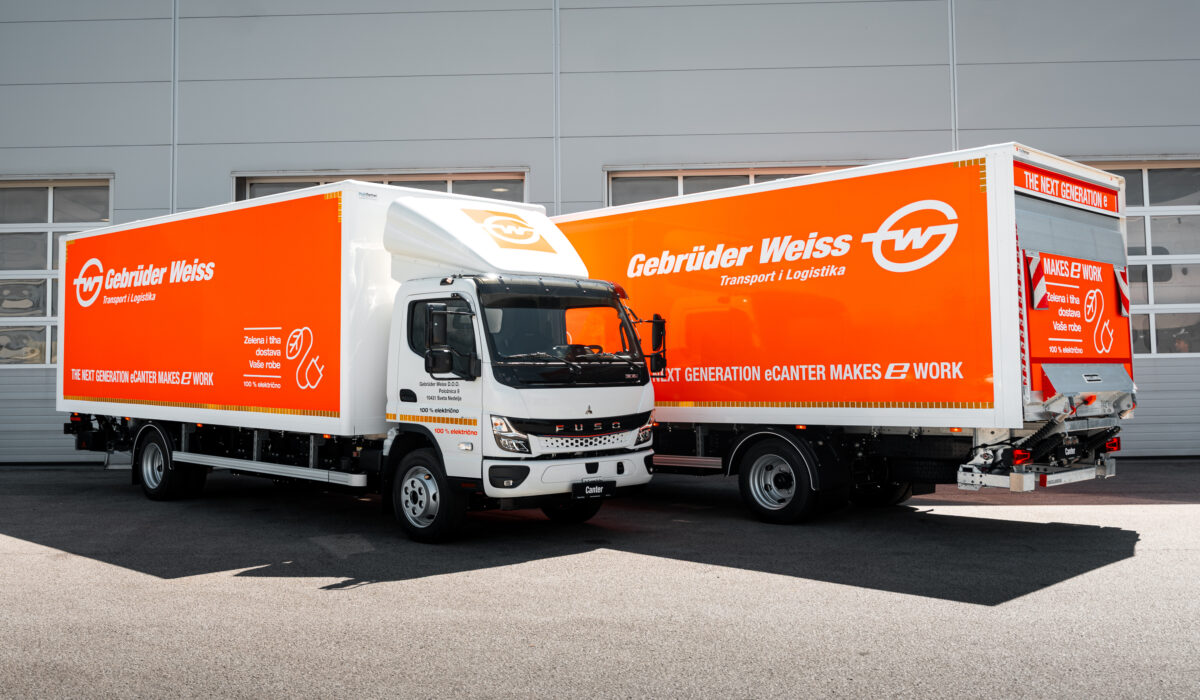 FUSO eCanter 8,5 t im Einsatz bei Logitikunternehmen Gebrüder Weiss
FUSO eCanter in operation at logistics service provider Gebrüder Weiss