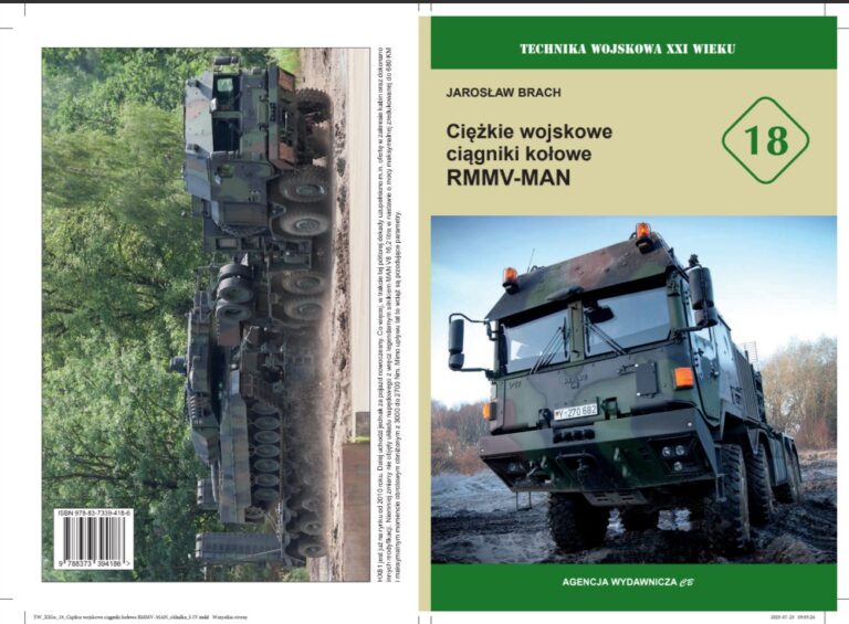 Read more about the article Nowa książka z Wydawnictwa CB –  Ciężkie wojskowe ciągniki kołowe RMMV-MAN