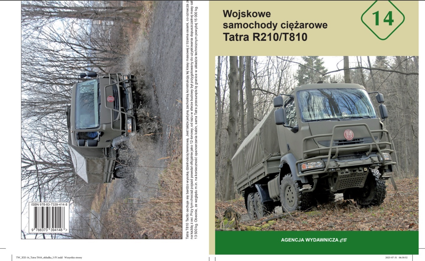 Read more about the article Nowa pozycja z Agencji Wydawniczej  CB – Wojskowe samochody ciężarowe Tatra R210/T810