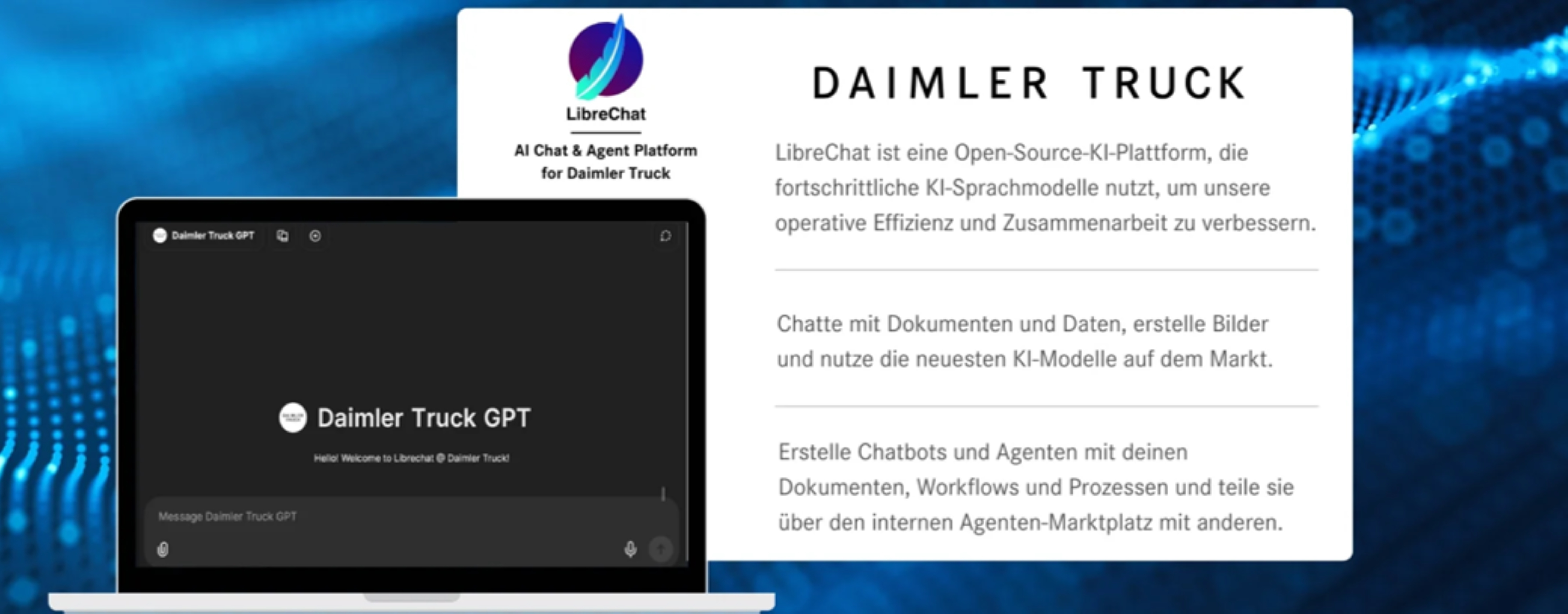 Read more about the article Daimler Truck udostępnia platformę LibreChat AI wszystkim pracownikom na całym świecie