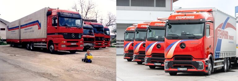 Read more about the article 130 lat ciężarówek Mercedes-Benz: Štempihar Transport od 37 lat korzysta z usług wynalazcy ciężarówki