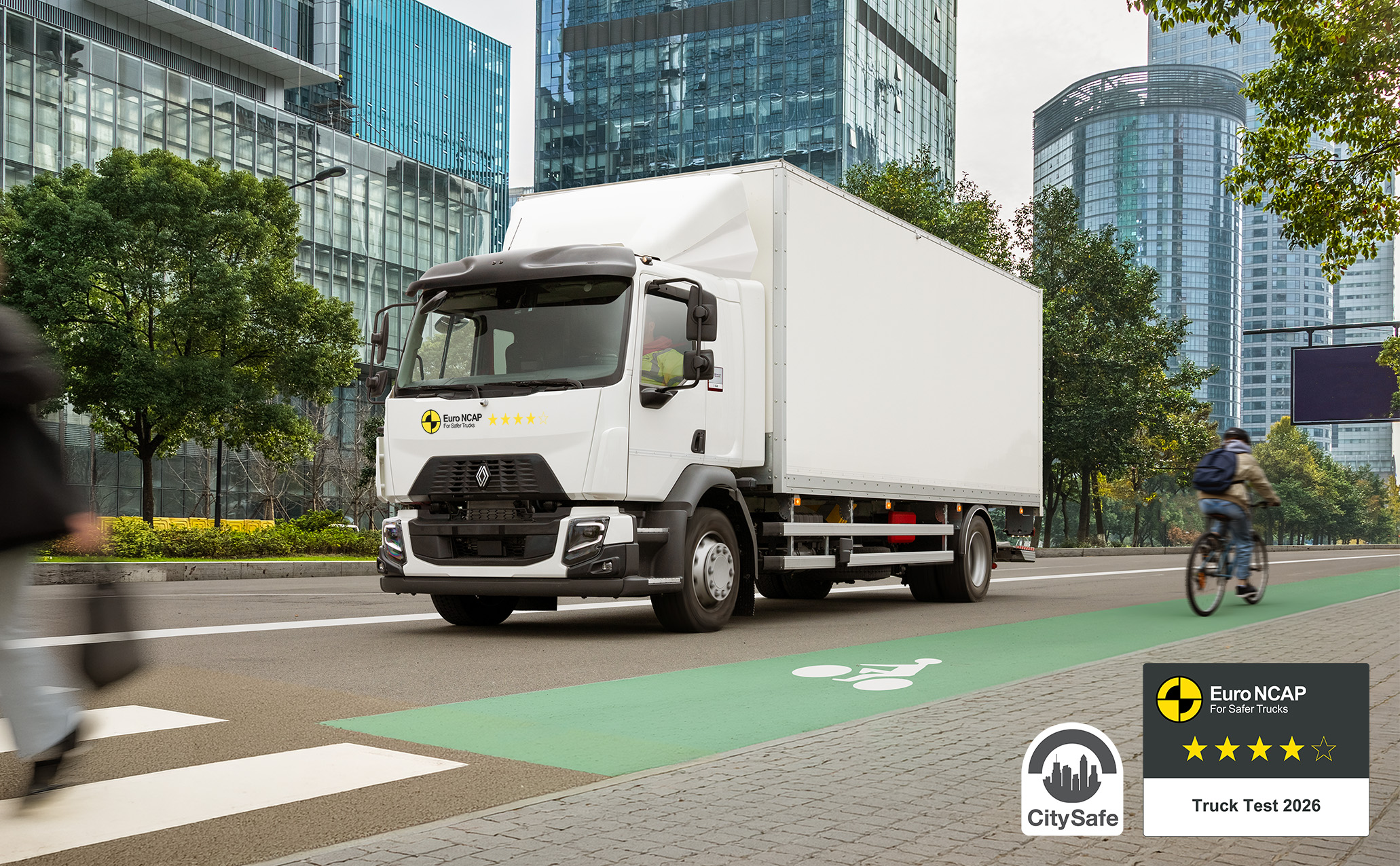 Read more about the article Renault Trucks D uzyskał 4 gwiazdki w teście Euro NCAP oraz certyfikat CitySafe