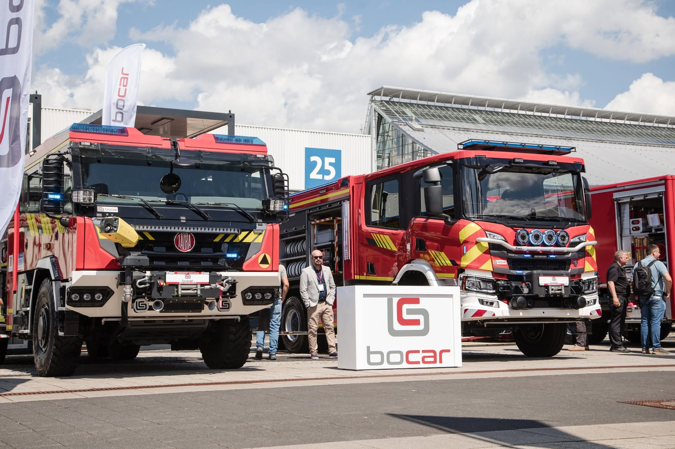 Read more about the article „Ciężki uterenowiony samochód ratowniczo-gaśniczy na podwoziu Scania P460 B4x4HZ – nowość PS Bocar na targach INTERSCHUTZ 2026”